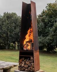 Martello Outdoor Steel Fireplace