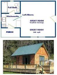 16x24 Cabin W Loft Plans Package