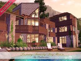 The Sims Resource Luxury Family Log House