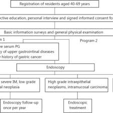 Flowchart Of Gastric Cancer Screening Early Diagnosis And