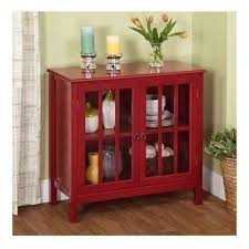 Red Wood Buffet Server Sideboard China
