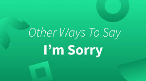 thir other ways to say i m sorry