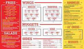 wing shack menu wing shack wings