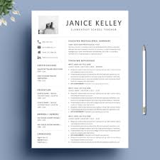Teacher Resume Template And Matching Cover Letter Special Bonus