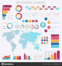 Infographic Elements Set Data Analysis Charts Graphs Vector