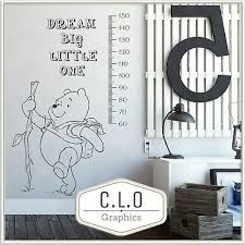 New Winnie The Pooh Growth Chart Wall Decals Baby Nursery