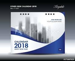 Blue Cover Desk Calendar Design Flyer Template Free Meetwithlisa Info