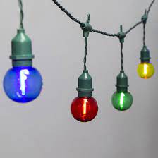 10 multi color g50 bulb outdoor string