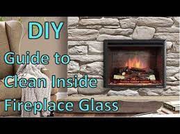 how to clean fireplace glass get rid