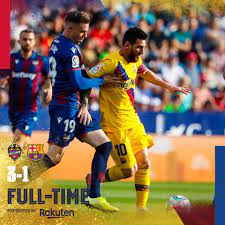 They took a first half lead from a lionel messi penalty but fell share or comment on this article: Fc Barcelona Full Time Levante 3 1 Fc Barcelona Facebook
