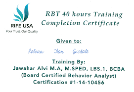 Rbt 40 Hours Training Certificate Pediatrician Meet The