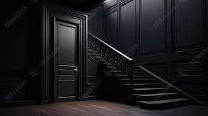 fundo porta preta selada na obscuridade