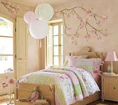 beautiful flower themed girls room