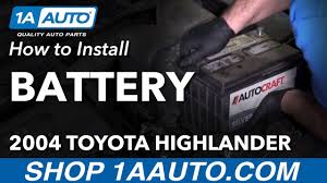 replace battery 00 07 toyota highlander