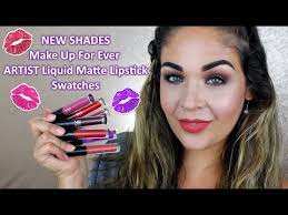 artist liquid matte lipstick swatches