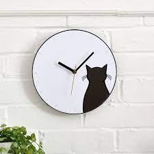 Sitting Cat Wall Clock Gift For Cat