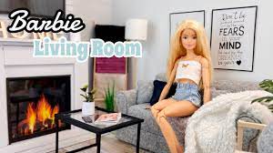 diy barbie doll living room fireplace