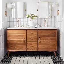 Mid Century Double Bathroom Vanity 63