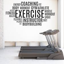 Exercise Text Fitness Gym Wall Sticker