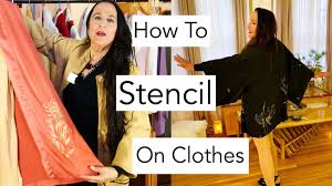 how to stencil on clothes and fabric