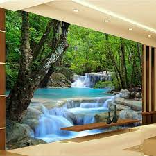 Photo Wallpaper 3d Art Waterfall Wall