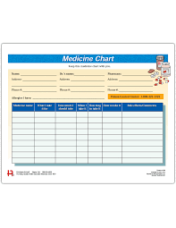 Medicine Chart Tearpad 50 Sheets Per Pad