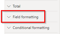 formatting totals in a table power bi