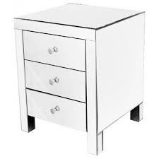 Fast delivery to sydney, melbourne, brisbane, adelaide dress up your bedroom decor with beautiful bedside tables from temple & webster. Digne Mirrored Bedside Table 3 Drawer Bedsides Cabinets Fads