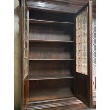 vintage walnut wall bookcase with 3