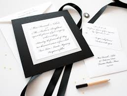 Elegant Black And White Wedding Invitations Custom Invitations