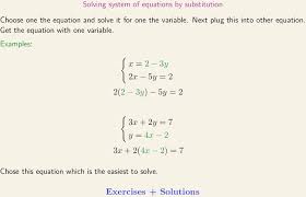 Solving System Of Equations By Substitution