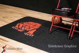 gym floor covering and custom logo mats