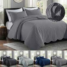 Luxury 3 Pcs Bedspread Embossed Quilted