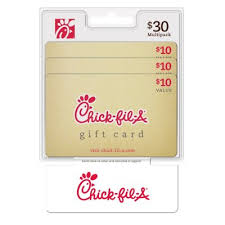 Chick-fil-A $30 Value Gift Cards - 3 x $10 - Sam's Club