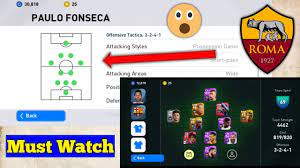 O primeiro contemplado entre os clubes brasileiros foi o são paulo. Signing Fc Roma Manager Paulo Fonseca Unique Formation 3 2 4 1 Skill 820 Pes 2021 Mobile Youtube