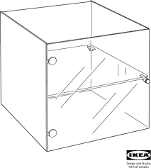 Ikea Kallax Insert With Glass Doors