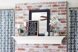 Whitewash A Brick Fireplace With Paint