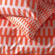 studio arch geo orange bedding set