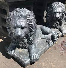 Lion Statue Lying Down Small