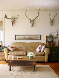 deer skull decor living room