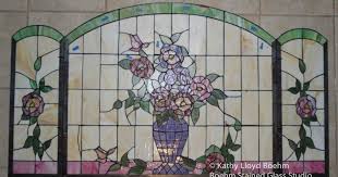 Flowers Stained Glass Fire Screen Repair
