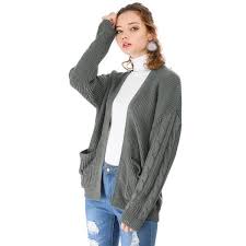 I knit the cardigan with alize lana gold yarn with two strands held together, this is because it was a medium weight yarn. Women Cable Knit Open Front Casual Loose Cardigan Sweater With Pockets Dark Grey Overstock 29037160 M
