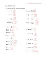 Free trigonometry worksheets, in pdf format, with solutions to download. Graphing Trig Functions Practice Worksheet With Answers Nidecmege