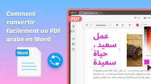 convertir un pdf arabe en word updf