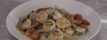 shrimp sci with capellini pasta