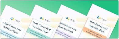 free fun math games activities packs