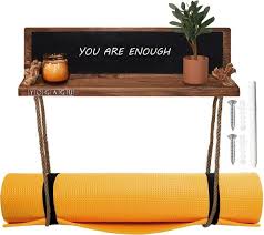 diy your own wall mounted yoga mat rack