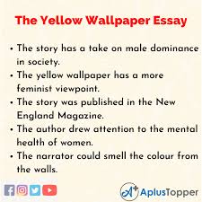 the yellow wallpaper essay essay on