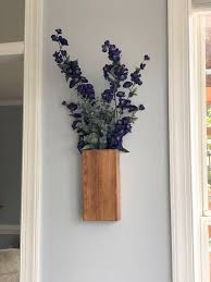 Wood Wall Pocket Vase Wall Flower