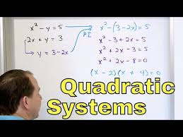Solve Quadratic Systems Of Equations By